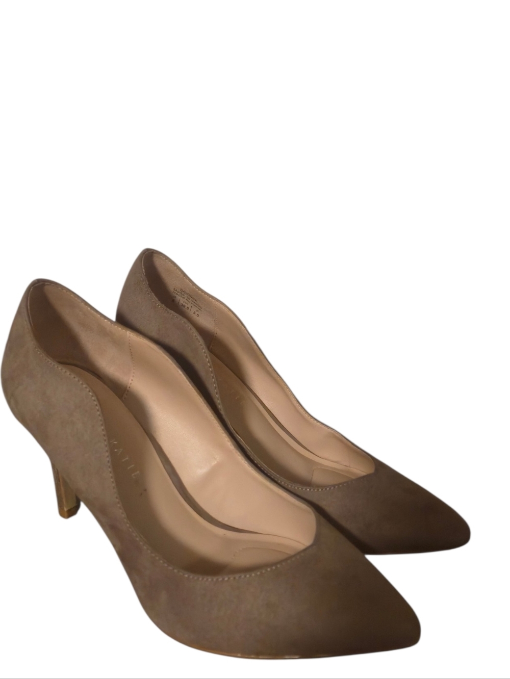 Kelly & Katie Taupe Pointed-Toe Suede Pumps 2 " Heels Like New 8 - Picture 6 of 15